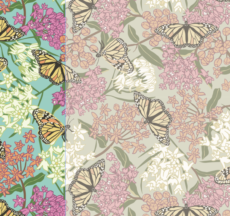 Create Different Colorways for your Pattern Design. Adobe Illustrator and Adobe Photoshop.