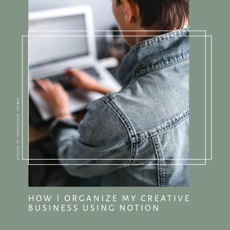 How I organize my creative business using notion